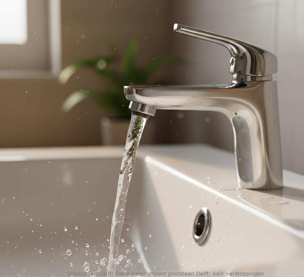 Hard water impact gootsteen Delft: kalk verstoppingen